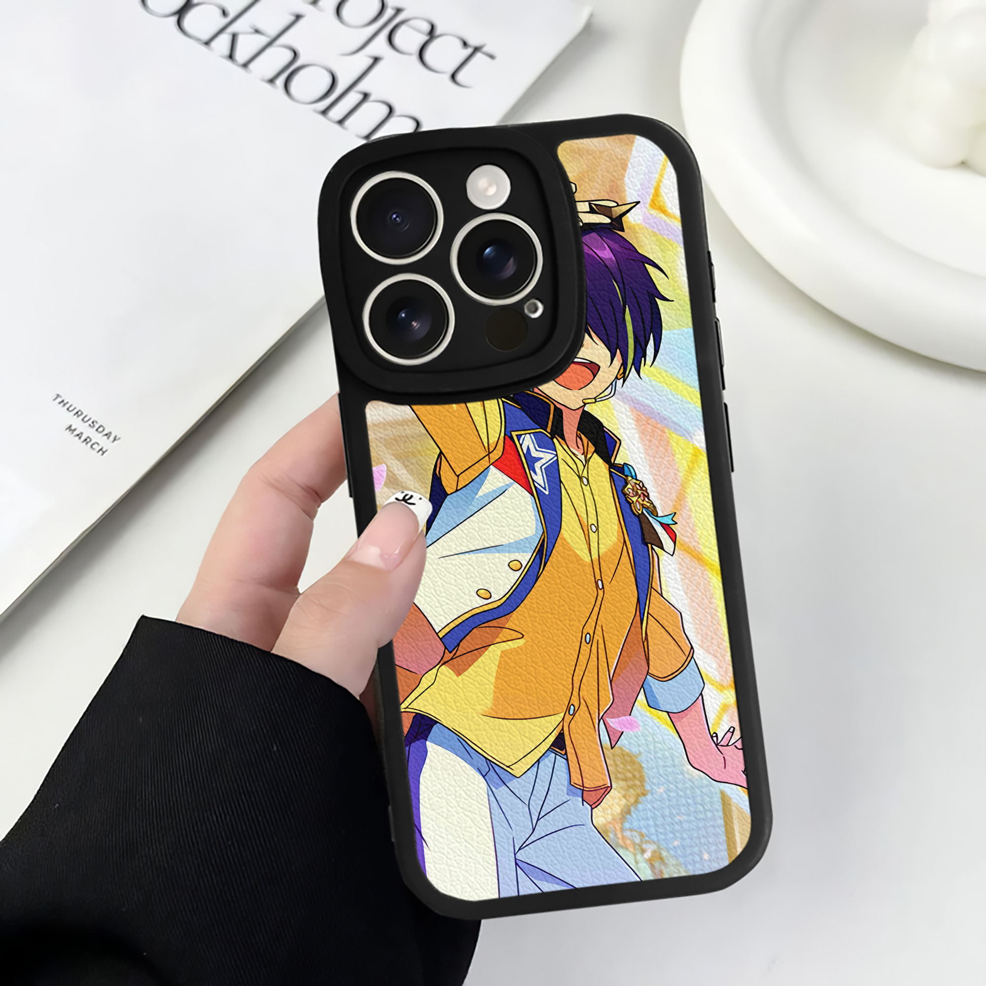 （画像用） あんさんぶるスターズ! Ensemble Stars 【iPhone 16シリーズ対応】シリコンスマホケース（レザー調） 材質：シリコン